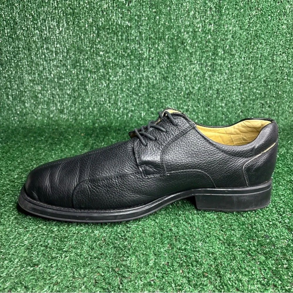 Belvedere Bay Bridge Black Pebbled Leather Square‎ Shoes Men’s Size 13 EEE WIDE